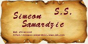 Simeon Samardžić vizit kartica
